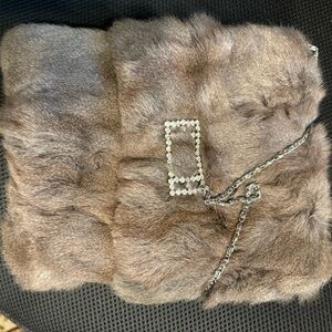 Real mink handbag